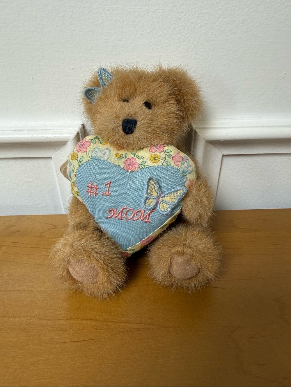 Boyds Bears Brown Plush #1 Mom Heart Pillow Bear